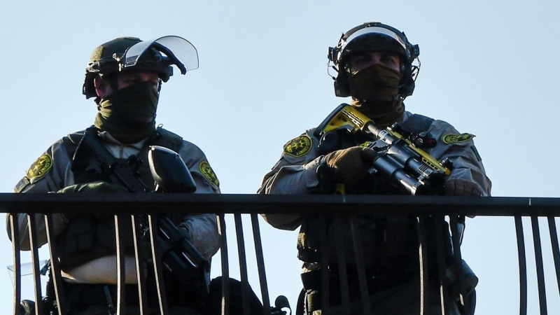 Полицейские во время акций протеста