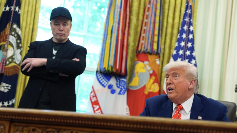 Илон Маск и Дональд Трамп