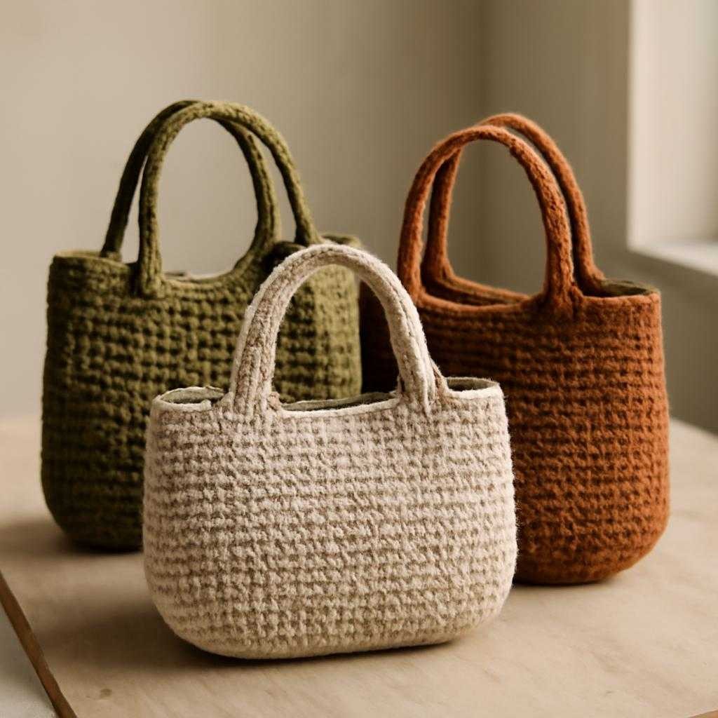 вязаные сумки