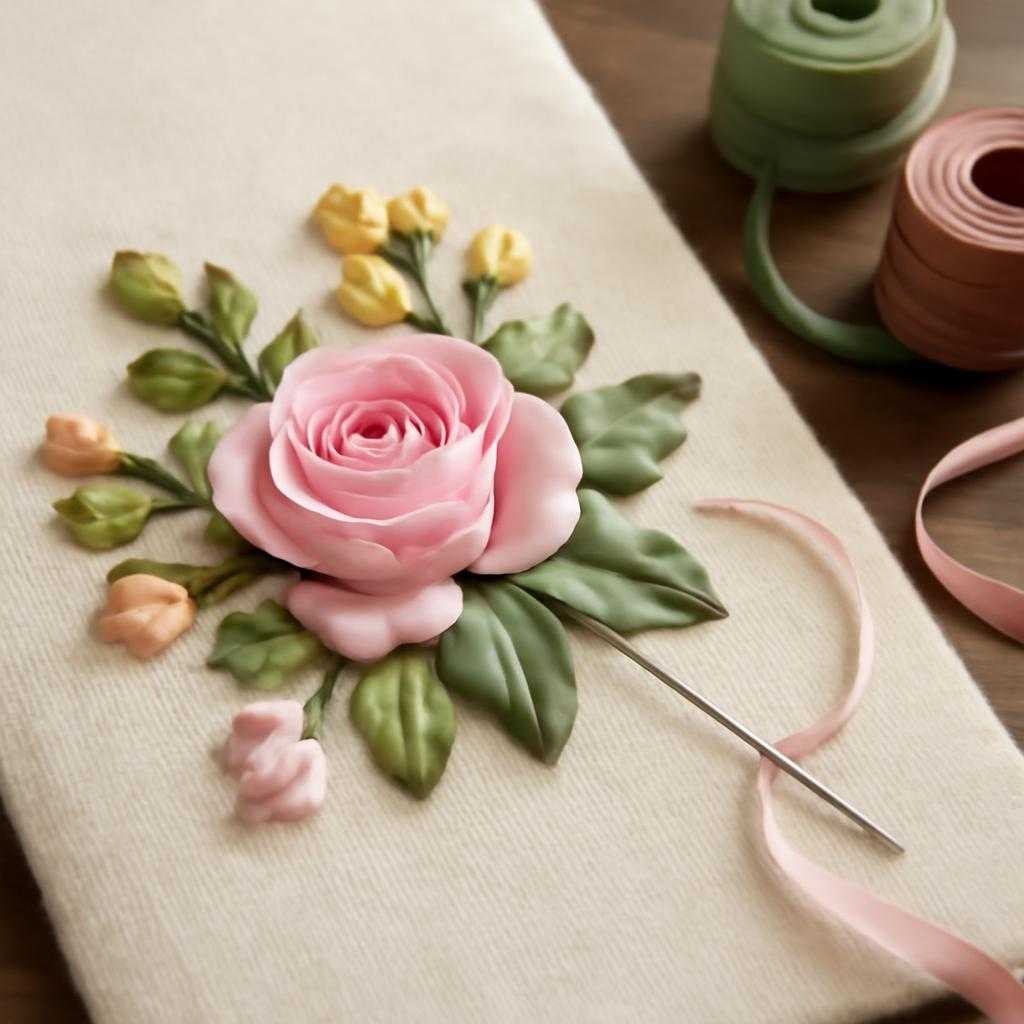 вышивка лентами