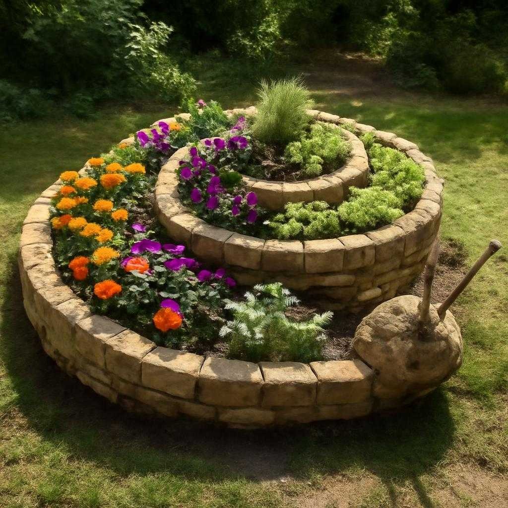 клумба-улитка