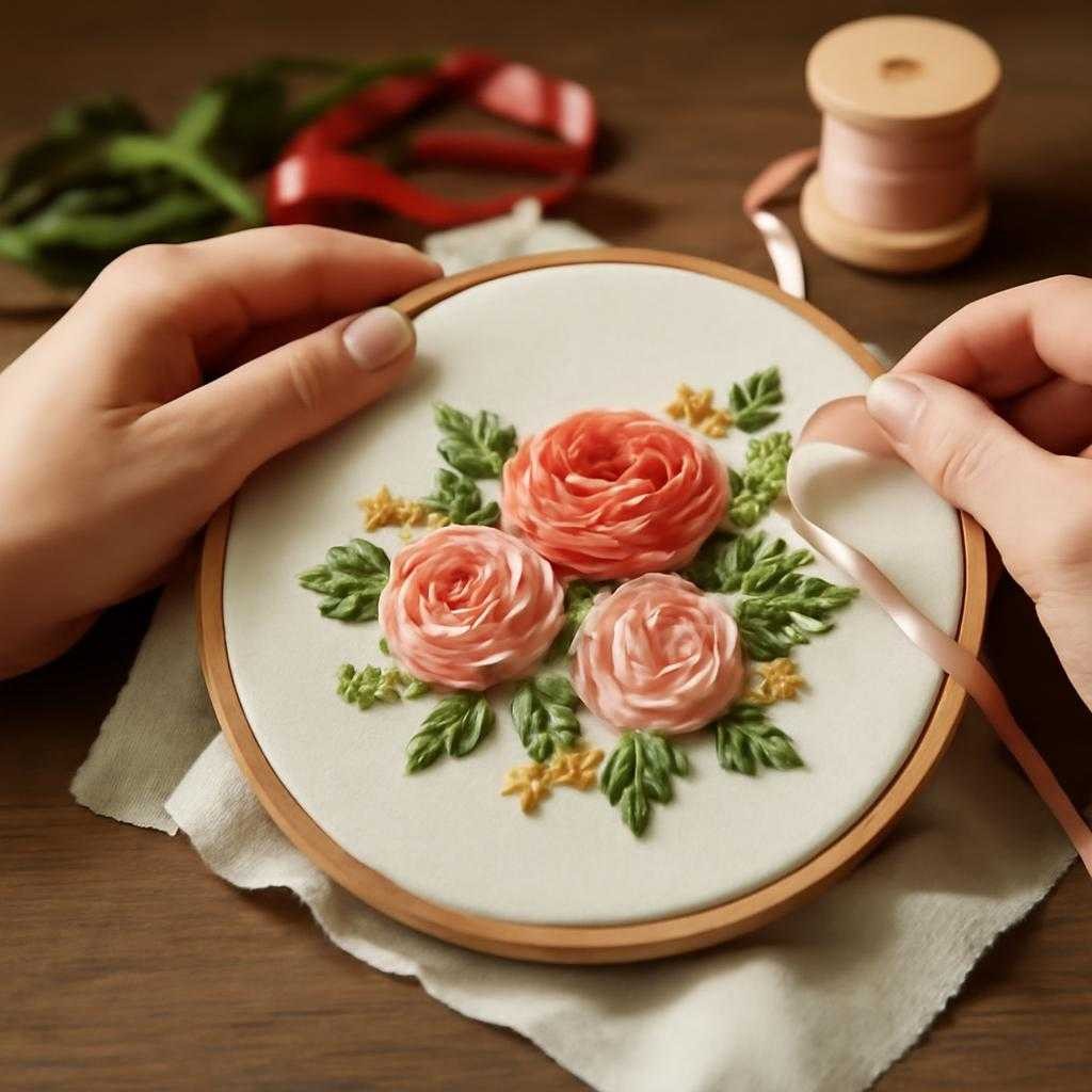 вышивка лентами