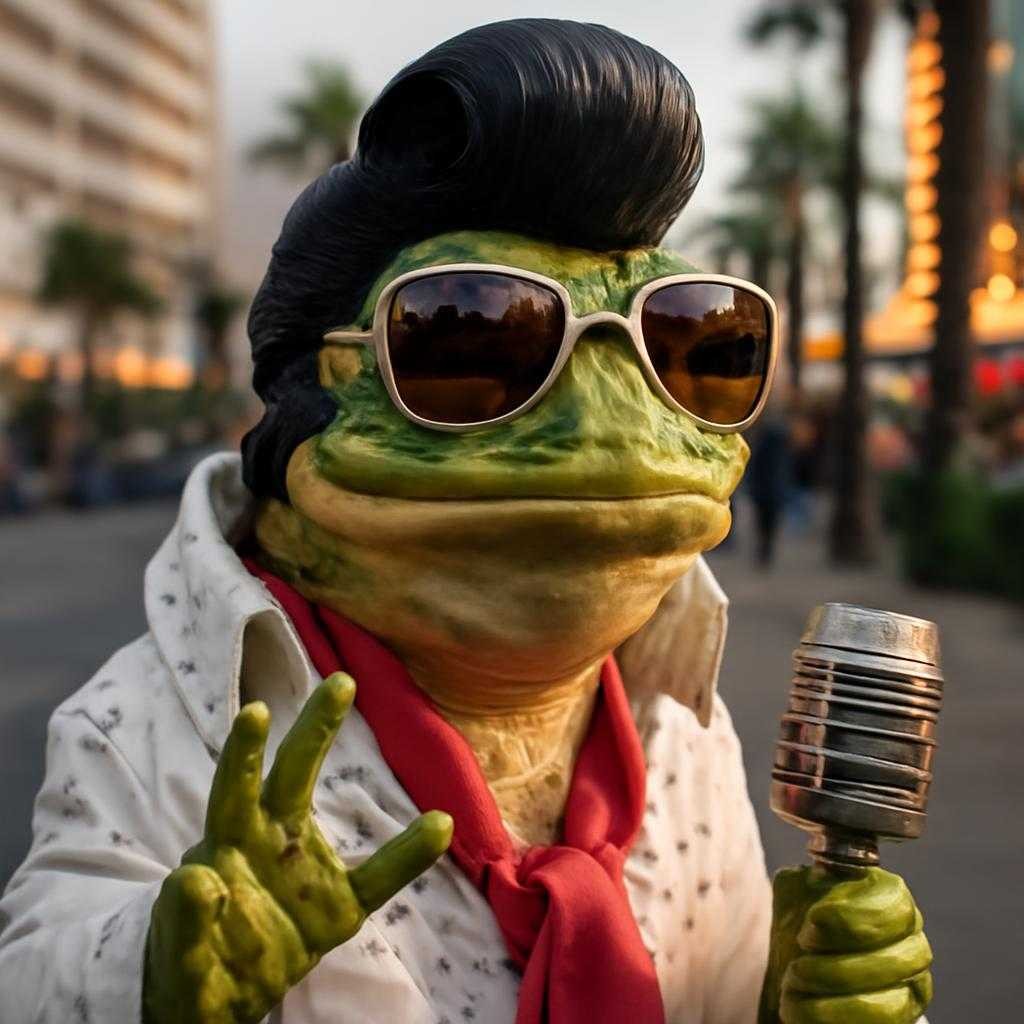 Elvis Frog In Vegas