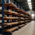 Металлические консольные стеллажи в складской работе