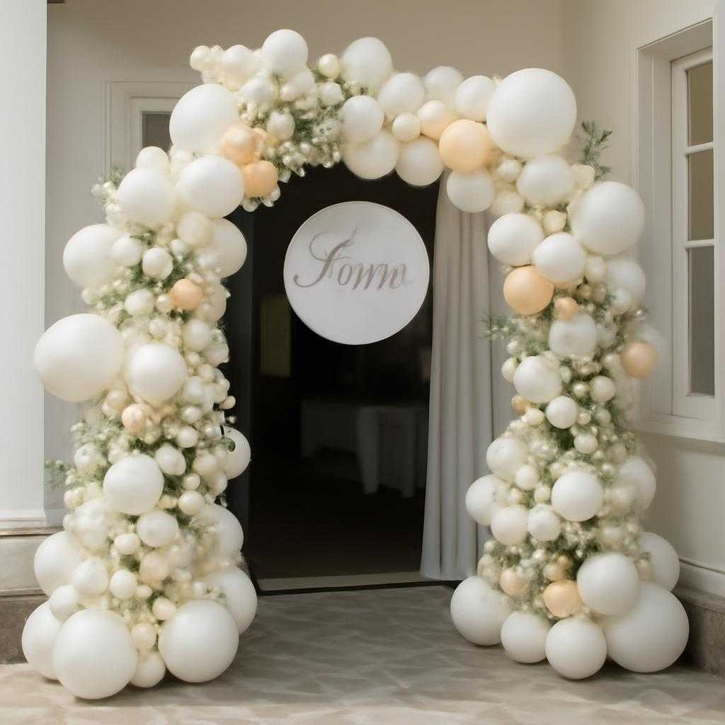 свадебное украшение шарами