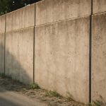 Как ночная сырость меняет оттенок бетонных подпорных стен