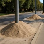 Почему у фонарных столбов появляются песчаные бугорки