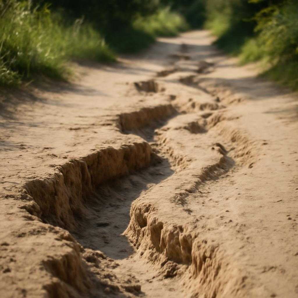 промоины на песчаных тропинках