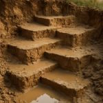 Почему после ливня в суглинке появляются ступенчатые уступы