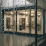 Почему на стеклянных витринах после дождя тянутся цепочки капель