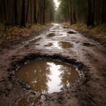 Почему после оттепели лесная тропа покрывается ямками