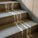 Белые потеки на бетонных лестничных площадках и причины их появления