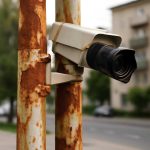 Как туман выявляет коррозию на опорах уличных камер