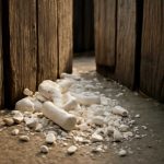 Почему у основания старых заборов скапливаются меловые крошки