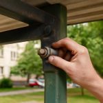Как ветер выявляет ослабление креплений на дворовых навесах