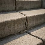 Как мороз выявляет ослабленные швы на бетонных ступенях