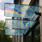 Почему на стеклянных козырьках после дождя видны радужные разводы