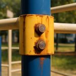Откуда берутся рыжие следы на крепежах детских площадок