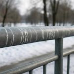 Почему зимой на металлических перилах появляются серые разводы