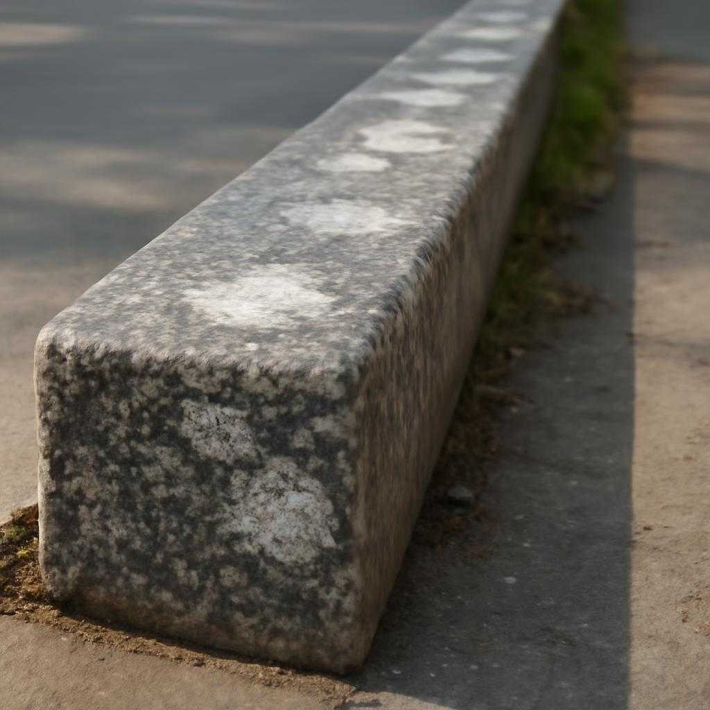 светлые пятна на гранитных бордюрах