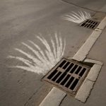 Почему у водостоков на асфальте после ливня остаются светлые следы