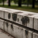 Почему на бетонных парапетах после сырости проступают темные пятна