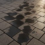 Почему после дождя на тротуарной плитке темнеют отдельные участки