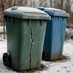 Почему зимой трескаются пластиковые мусорные баки