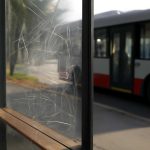 Утренний туман как индикатор царапин на автобусных остановках