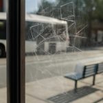 Утренний туман как индикатор царапин на стеклах остановок
