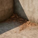 Как ветер скапливается мелкий сор в углах дворовых площадок