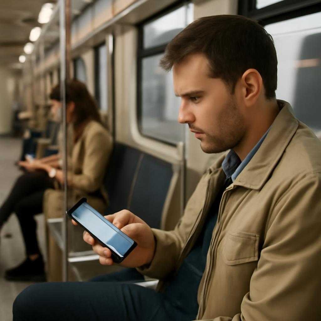 читаемость экранов в метро