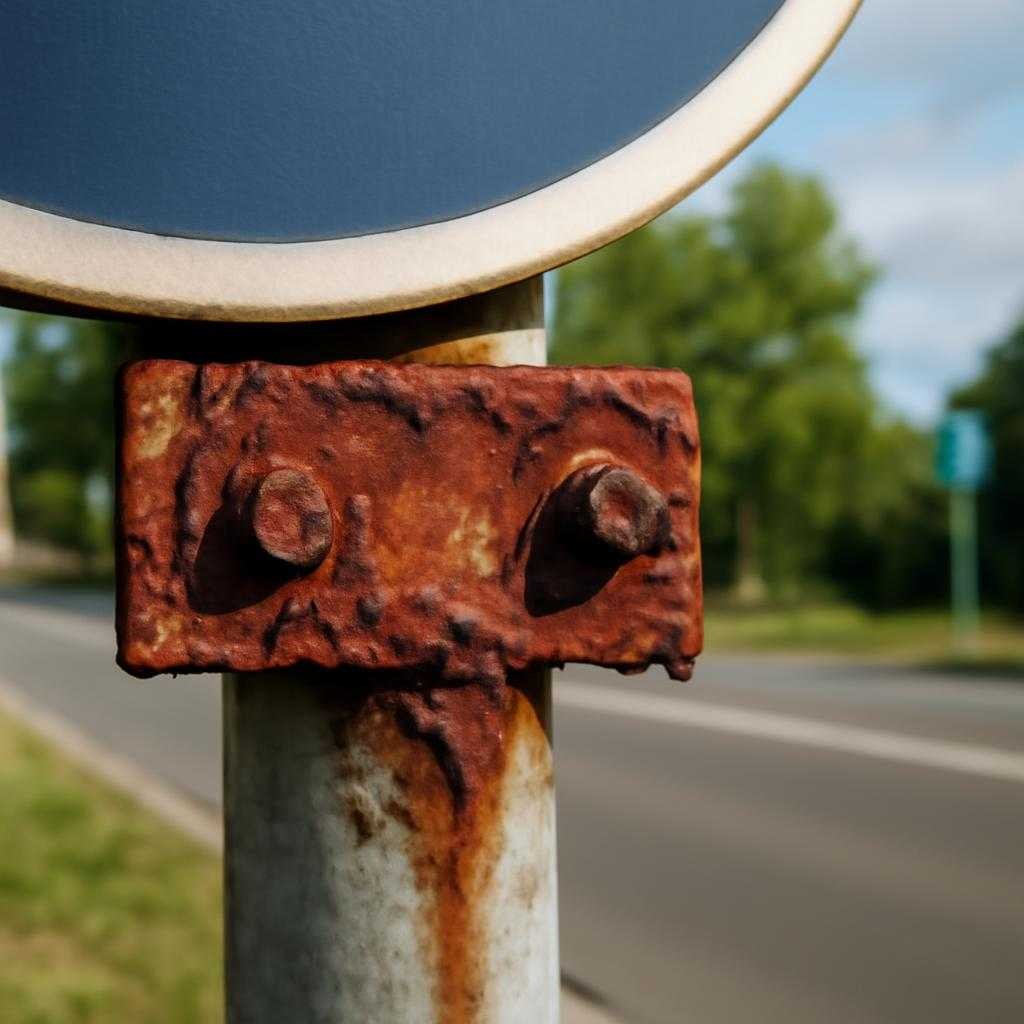 коррозия креплений дорожных знаков