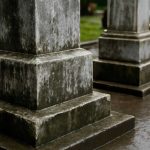 Откуда появляется налет на бетонных памятниках после дождя