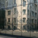 Как туман выявляет неровности на фасадных зеркальных панелях