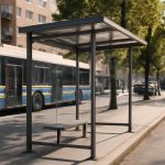Как зимний иней меняет прозрачность стенок автобусных павильонов
