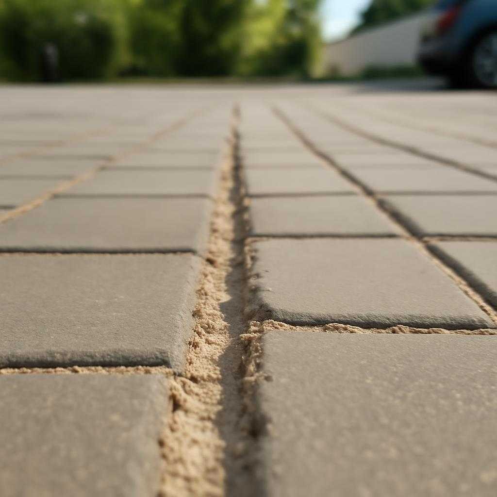 рыхлые швы плитки на парковках