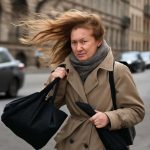 Как сильный ветер срывает крепления рекламных щитов