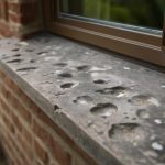 Сколы на каменных подоконниках после града и их происхождение