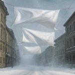 Как зимний ветер разрушает дорожные баннерные растяжки